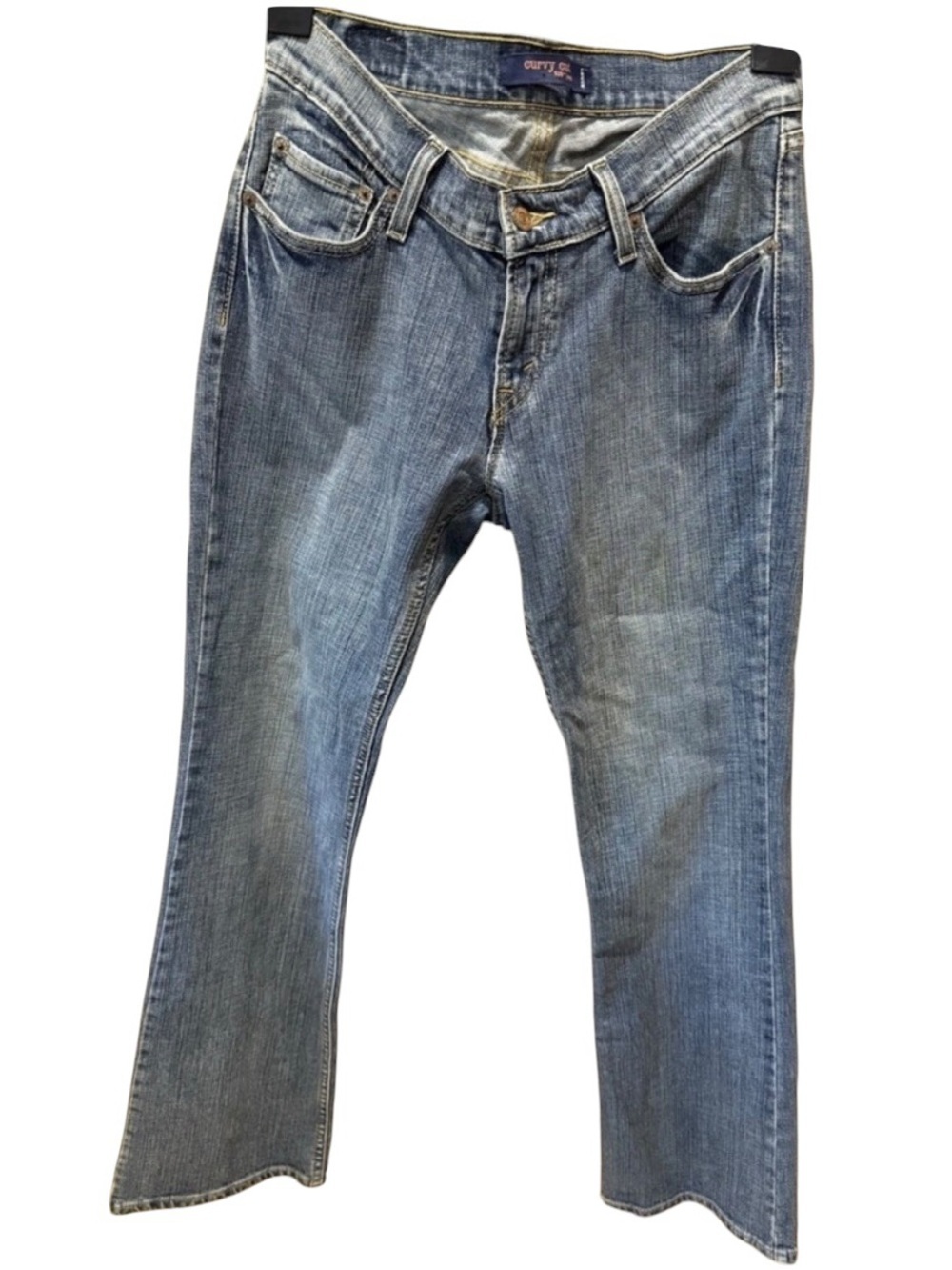 Levi’s 528 Curvy Bootcut Jeans Medium Wash Stretch Denim Juniors Size 7